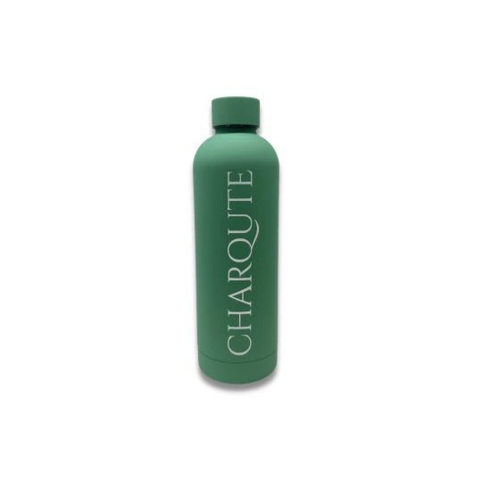 Charqute Green Insulated Water Bottle 25oz - BPA-Free Stainless Steel Charcuterie Brand