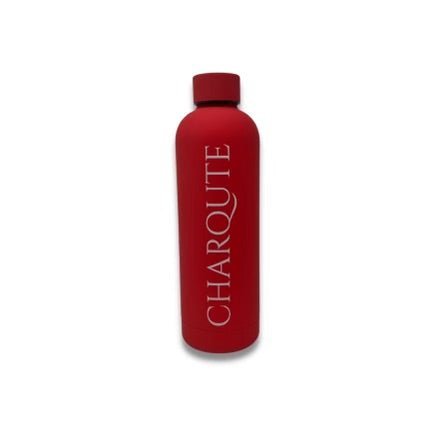 Charqute Red Insulated Water Bottle 25oz - BPA-Free Stainless Steel Charcuterie Brand
