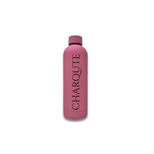 Charqute Pink Insulated Water Bottle 25oz - BPA-Free Stainless Steel Charcuterie Brand