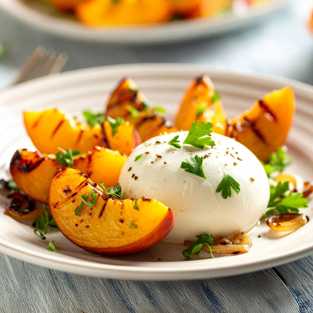 Summer Cheese Series: Wagyu Sliders with Shaved Peach and Burrata