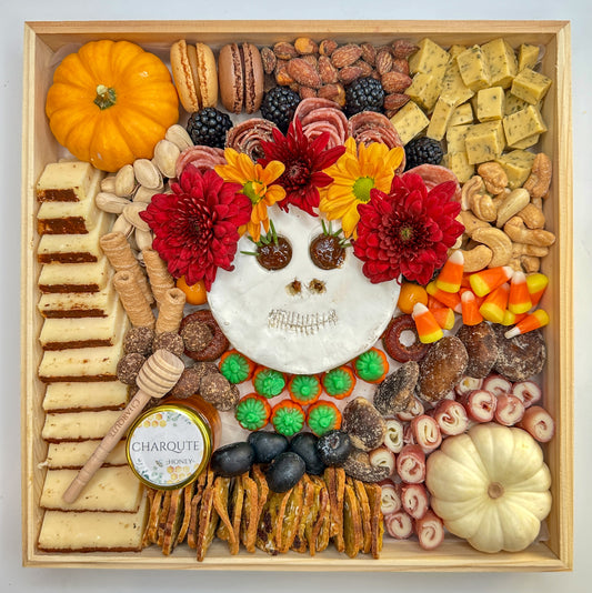 Halloween Charcuterie Board Grazing Box with Artisan Cheese and Cold Cuts by Charqute Los Angeles