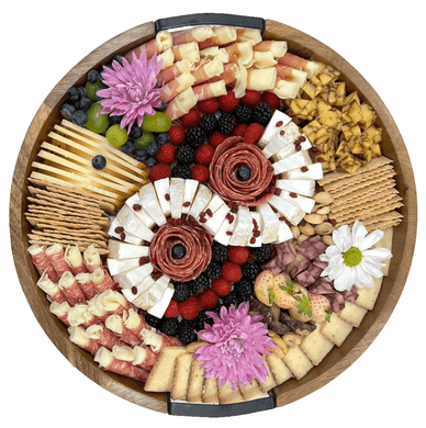 Medium Round Lazy Susan Charcuterie Board - Charqute